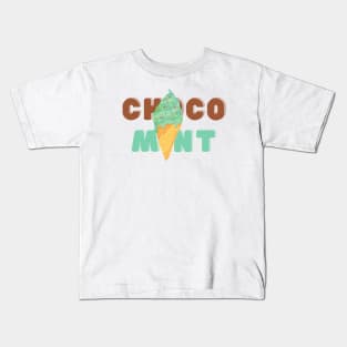 I love ice cream a waffle lot | Choco Mint Ice Cream Flavor | Ice Cream Lovers | Sundae Lovers | Sweet Summer Treat | Sweet Tooth Kids T-Shirt